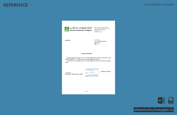 Algerien Nationalbank – Referenzbeispiel (Vorschau)